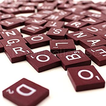 【中古】【39shop】【輸入品・未使用】100★Wood Scrabble Tiles - Maroon Colour - Complete Set - Game Replacement Crafts Weddings Scrapbooking（新古品）｜アトリエ絵利奈