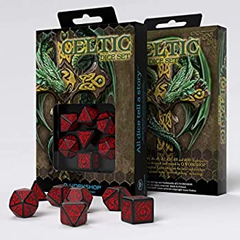 【中古】【輸入品・未使用】Q-Workshop ケルティックブラック&レッドダイスセット