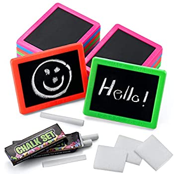 【中古】【輸入品・未使用】Bedwina ミニ黒板セット 24個セット ネオンチョークボード ボード チョーク 消しゴム付き 子供の賞品 クリスマスプレゼントに 小さな誕生日パー｜アトリエ絵利奈