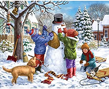 【中古】【39shop】【輸入品・未使用】Bits★and Pieces???300大きいピースジグソーパズル大人???雪の日???300?pcでの建物A雪だるま冬のシーンJigsaw by Artist Liz goodrick-dillon（新古品）｜アトリエ絵利奈