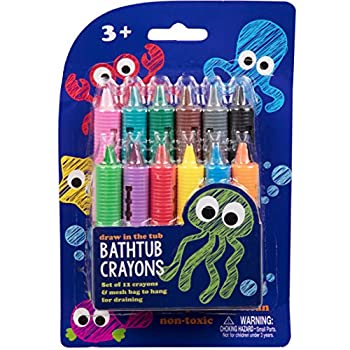 【中古】【39shop】【輸入品・未使用】Bath★Crayons Super Set - Set of 12 Draw in the Tub Colours with Bathtub Mesh Bag（新古品）｜アトリエ絵利奈