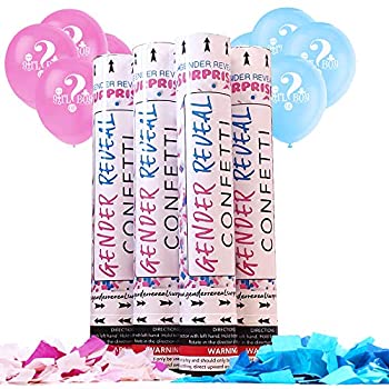 【中古】【39shop】【輸入品・未使用】12インチ★性別お披露目 紙吹雪 キャノンパッケージ (ピンク2個とブルー2個)（新古品）｜アトリエ絵利奈