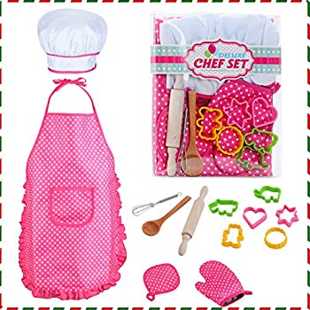 【中古】【インポート品・未当て嵌める】HmiL-U 赤ちゃん用料理人仕掛ける - 赤ちゃん用膳立てとベーキング13点仕掛ける 赤ちゃん用前垂れ 料理人かぶり笠 勝手もと設備 煮炊きグローヴ 赤ちゃん用料理人置き目