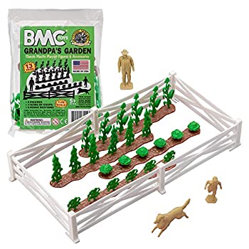 【中古】【輸入品・未使用】BMC クラシックマルクスおじいちゃんの庭 - 13ピース プラスチック製農場犬&作物プレイセット