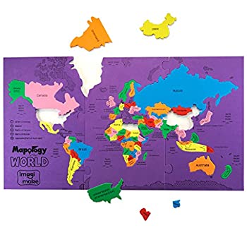 【中古】【輸入品・未使用】Imagimake: Mapology World- 世界地図とその国 - 学習支援&教育玩具 - ジグソーパズル - 4歳以上