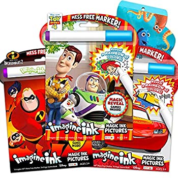 【中古】【インポート品・未当て嵌める】Imagine Ink ぬりえ読みもの書き割り ~ 3冊 ちびっ子用ぬりピクチャーブック 手あそび謂われ因縁、ミニオン、怒った鳥 目に見えない書き込みとステッカー付き添い人