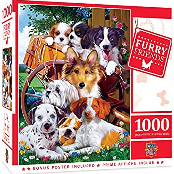 【中古】【39shop】【輸入品・未使用】MasterPieces★フワフレンズ ジグソーパズル すぐに使える マルチェッロコーティのアートが特徴 1000ピース(新古品)|アトリエ絵利奈