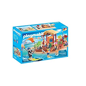 【中古】【インポート品・未当て嵌める】PLAYMOBILR ウォータースポーツレッソン 70090 行動図形 とり備える付き添い人