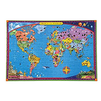 【中古】【39shop】【輸入品・未使用】World★Map 100 Piece Puzzle（新古品）｜アトリエ絵利奈
