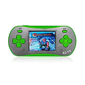 【中古】【インポート品・未当て嵌める】FAMILY POCKET RS16 キッズ ハンドヘルドゲーマー 携帯型 映像媒体競り合い レトロゲーマー 2.5inLCD内蔵260インチ1クラシックビデオゲーム グリ