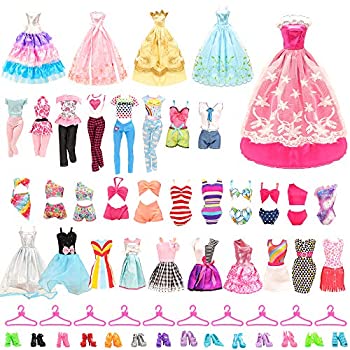 【中古】【39shop】【輸入品・未使用】BARWA★(バルワ) 人形服 アクセサリー 16点セット ファッションドレス5点 トップス5枚 パンツ一式5枚 ウェディングガウン ドレス3枚 水着 ビキニ3(新古品)|アトリエ絵利奈