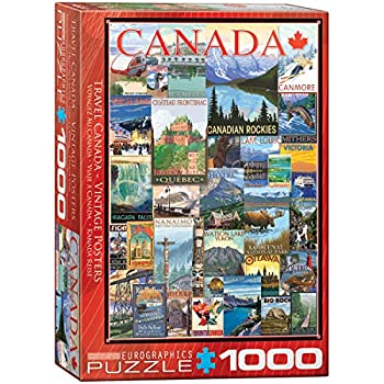 【中古】【39shop】【輸入品・未使用】ジグソーパズル★1000ピース ユーログラフィックス トラベルカナダ ビンテージポスター 6000-0778（新古品）｜アトリエ絵利奈