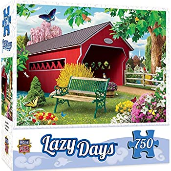 【中古】【39shop】【輸入品・未使用】MasterPieces★Lazy Days ジグソーパズル 春 アラン・ジャナによるアートが特徴 750ピース(新古品)|アトリエ絵利奈