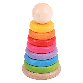 【中古】【インポート品・未当て嵌める】Bigjigs Toys First Rainbow Stacker