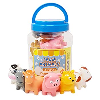 【中古】【インポート品・未当て嵌める】Boley Small Bucket Farm Animals - 12 piece Farm Animal toys features cow chicken pig and more - Perfect party gift for anyone giving ed