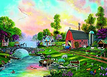 【中古】【輸入品・未使用】SUNSOUT INC ブリッジ to The Farm 500+ピース ジグソーパズル｜アトリエ絵利奈