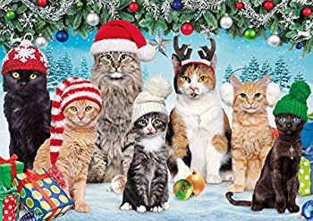 【中古】【39shop】【輸入品・未使用】Buffalo★Games - Adorable Animals - Meowy Christmas - 300 Large Piece Jigsaw Puzzle(新古品)|アトリエ絵利奈
