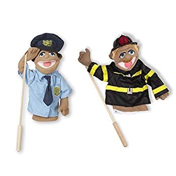 【中古】【39shop】【輸入品・未使用】Melissa★& Doug Puppet Bundle - Police Officer and Firefighter（新古品）｜アトリエ絵利奈