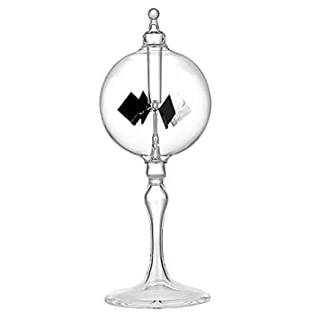 【中古】【インポート品・未当て嵌める】DORAMI ミディアムクリスタルソーラーパワーラジオメーター クルークススピニングベーン 硝子 風力タービン 差し上げ物 ホームデスクデコレーション M
