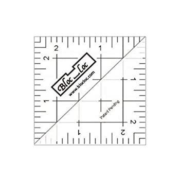 【中古】【39shop】【輸入品・未使用】Bloc★Loc 6.4cm Half Square Triangle Ruler Acrylic Ruler（新古品）｜アトリエ絵利奈