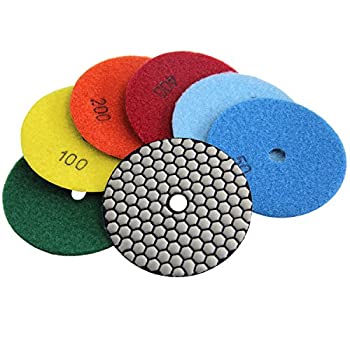 【中古】【39shop】【輸入品・未使用】Easy★Light 花崗岩大理石用ドライダイヤモンド研磨パッド 8 ピース: 50-3000# 100mm(新古品)|アトリエ絵利奈