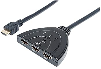 【中古】【輸入品・未使用】Manhattan 3ポートHDMI コンバーター HDMI 1.3ポート 3ポート 内蔵ケーブル 207423