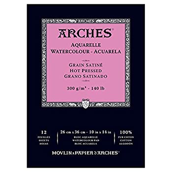 【中古】【輸入品・未使用】アルシュ 水彩紙 パッド 300g/m2 極細サチネ 26X36cm 12枚 (39532011)