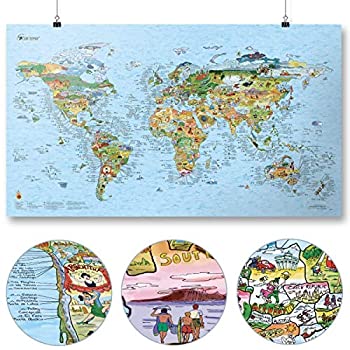 【中古】【39shop】【輸入品・未使用】世界楽しいことマップ?-?スクラッチ版★(英語版) Surf Map 0609788876700(新古品)|アトリエ絵利奈