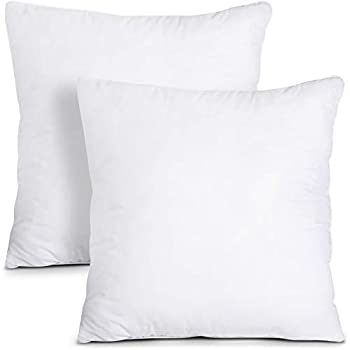 【中古】【39shop】【輸入品・未使用】装飾的な枕インサート(2パック、白)★- スクエア18x18ソファベッドピロー - ユートピア寝具(綿)による室内枕(新古品)|アトリエ絵利奈