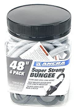 【中古】【39shop】【輸入品・未使用】Ancra★95711 Super Strong Bungee Cords Gray 4-Pack 48-Inch by Ancra（新古品）｜アトリエ絵利奈