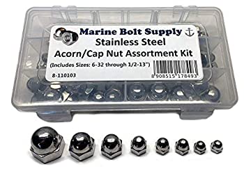 【中古】【輸入品・未使用】タイプ18???8ステンレススチールAcorn/キャップナットAssortmentキット???Marineボルト供給8???110103