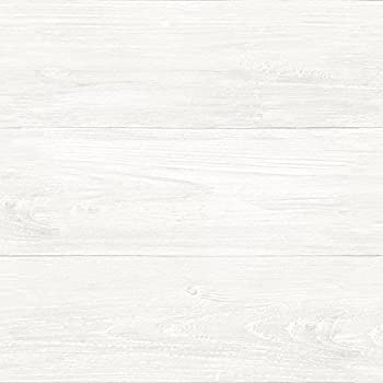 【中古】【輸入品・未使用】nuwallpaper nu2494?Reclaimed Shiplap Peel & Stick壁紙、ホワイト、オフホワイト