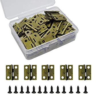 【中古】【輸入品・未使用】100pcs小さなボックスヒンジ、granmpジュエリーボックスヒンジレトロ突合せヒンジMiniヒンジアンティークブロンズキャビネットヒンジwith 400ピ