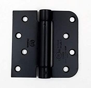 【中古】【輸入品・未使用】スプリングヒンジ 4インチ 5/8インチ 正方形コーナー 自動閉鎖式 フラットブラック 2個パック