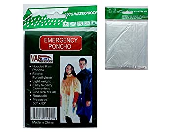 【中古】【輸入品・未使用】Emergency Clear Rain Poncho 3mil PVC - One Size Fits All : (Pack of 4 Pcs) (Rainguard: RAIN-89055-Z04)
