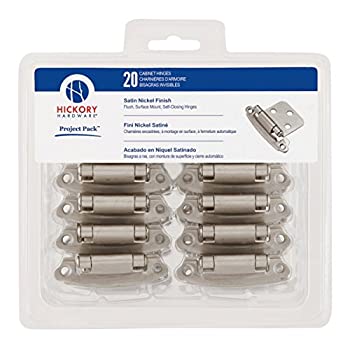 【中古】【輸入品・未使用】(Satin Nickel) - Hickory Hardware VP244-SN Project Pack Surface Self-Closing Flush Hinge Satin Nickel