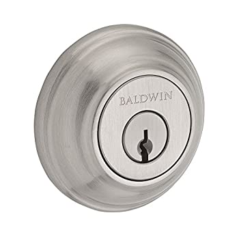 【中古】【輸入品・未使用】Baldwin sctrd150?Reserve Single円柱従来サテンニッケル仕上げでラウンドデッドボルト