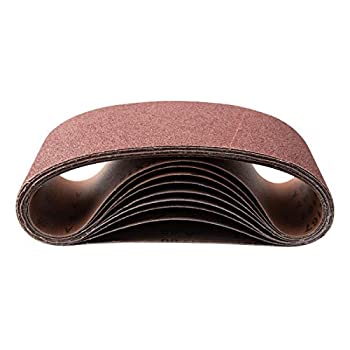 【中古】【輸入品・未使用】POWERTEC 110090 4-Inch x 24-Inch 80 Grit Aluminum Oxide Sanding Belt 10PK by POWERTEC