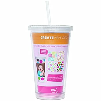 【中古】【輸入品・未使用】Photo Acrylic Tumbler with Straw by Neil Enterprises Inc