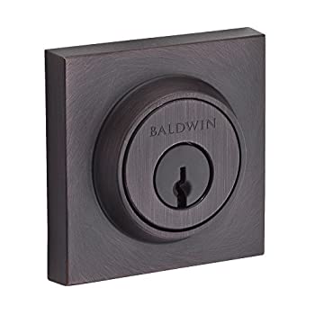 【中古】【輸入品・未使用】Baldwin SCCSD112 Reserve Single Cylinder Contemporary Square Deadbolt in Aged Bronze Finish by Baldwin