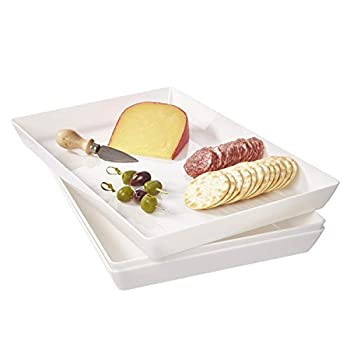 【中古】【輸入品・未使用】Set of 3 Avant White Plastic Serving Tray