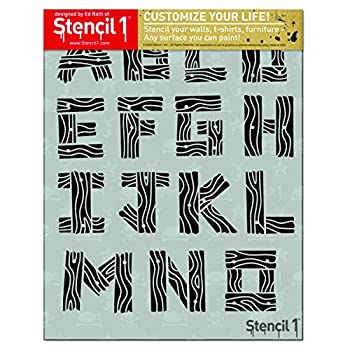 【中古】【輸入品・未使用】木製フォントステンシル 2インチ文字