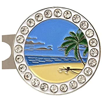 【中古】【39shop】【輸入品・未使用】Giggle★Golf キラキラ ビーチシーン ゴルフボールマーカー 標準帽子クリップ付き（新古品）｜アトリエ絵利奈