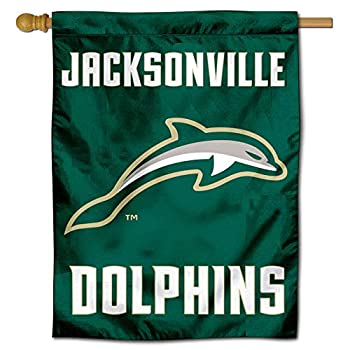 【中古】【インポート品・未当て嵌める】College Flags and Banners Co. ジャクソン大建築・ドルフィンズ 両面住みか信号旗