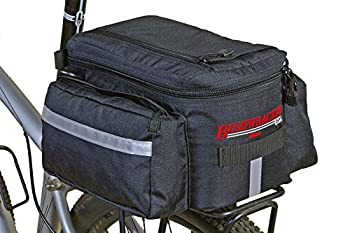 【中古】【輸入品・未使用】Bushwhackerﾃつｮ Mesa Trunk Bag Black - w/ Rear Light Clip Attachment & Reflective Trim - Bicycle Trunk Bag Cycling Rack Pack Bike Rear