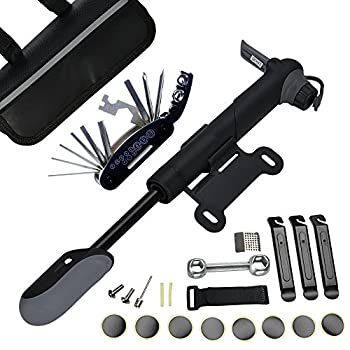 【中古】【輸入品・未使用】DAWAY A35自転車修理キット - 120 PSIミニポンプ＆16 in 1自転車マルチツールに便利なバッグが付属グルーレスタイヤチューブパッチ＆タイヤレバ