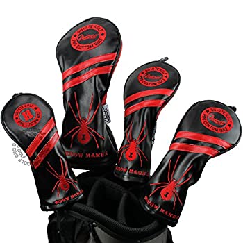 【中古】【39shop】【輸入品・未使用】レッドWidow★1?3?5?Hゴルフヘッドカバーレッドヴィンテージレトロドライバフェアウェイウッド木製ハイブリッドカバー（新古品）｜アトリエ絵利奈