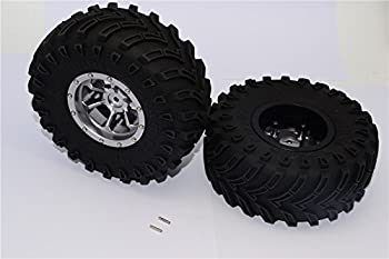 【中古】【39shop】【輸入品・未使用】RCスペアパーツ★Aluminium 6 Poles Beadlock & Nylon Wheels Frame With 2.2'' Tire & Foam Insert - 1Pr Gray Silver(新古品)|アトリエ絵利奈