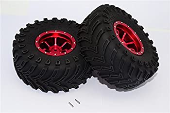 【中古】【39shop】【輸入品・未使用】RCスペアパーツ★Aluminium 6 Poles Beadlock & Nylon Wheels Frame With 2.2'' Tire & Foam Insert - 1Pr Red(新古品)|アトリエ絵利奈