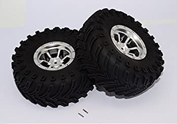 【中古】【39shop】【輸入品・未使用】RCスペアパーツ★Aluminium 6 Poles Beadlock & Nylon Wheels Frame With 2.2'' Tire & Foam Insert - 1Pr Silver(新古品)|アトリエ絵利奈